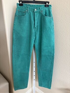 Vintage Levi’s Black Tab Button-fly Denim Pants in Teal - Size ?